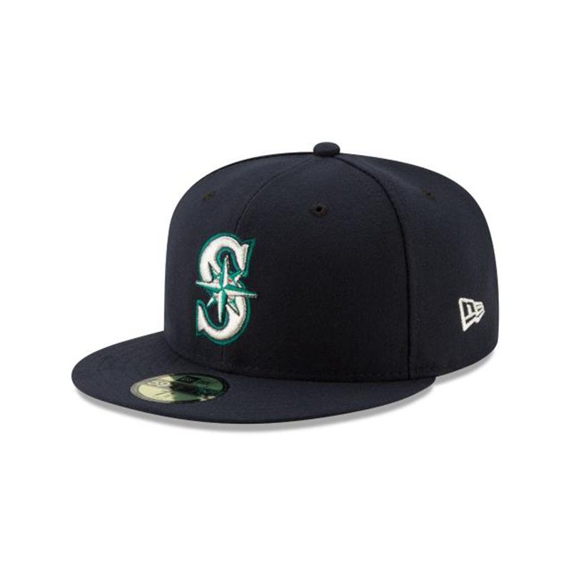 MLB Seattle Mariners Authentic Collection 59Fifty Fitted (NLE2739) - Blue New Era Caps